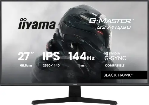 Picture of 68,6 cm/27? (2560×1440) iiyama G-Master G2741QSU-B1 16:9 QHD IPS 1 ms (MPRT) 144 Hz HDMI 2.0 DisplayPort 1.4 VESA 100×100 Black