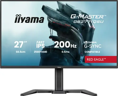 Picture of 68,6 cm/27? (2560×1440) iiyama GB2771QSU-B1 16:9 QHD Fast IPS 0,5 ms (MPRT) 200 Hz HDMI 2× DisplayPort USB-C VESA 100×100 Black