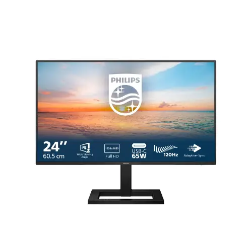 Picture of 60,5cm/24" (1920x1080) Philips 24E1N1300AE 16:9 FHD IPS 1ms 100Hz HDMI USB-C Speaker Black