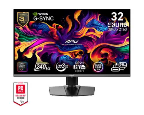 Picture of 31.5"(80cm)TFT MSI MPG 322URXDE QD-OLED Flat 240Hz Black