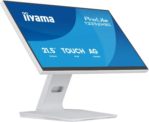 Picture of 54,6 cm/21,5" (1920x1080) iiyama ProLite T2252MSC-W2AG 16:9 IPS 5 ms Touch10pt HDMI DisplayPort USB-Hub Speakers VESA White