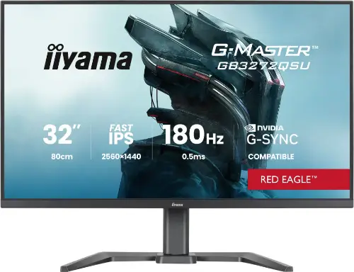 Picture of 80,0 cm/31,5" (2560x1440) iiyama G-MASTER GB3272QSU-B1 16:9 IPS 0,5 ms 180 Hz HDMI ×2 DisplayPort USB-Hub VESA Speaker Black