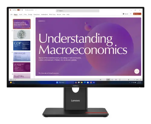 Picture of 60,5cm/23,8" (1920x1080) Lenovo ThinkVision T24D-40 16:9 FHD IPS 4ms 120Hz HDMI DisplayPort USB-C USB LAN VESA Speaker Black