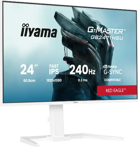 Picture of iiyama G-MASTER Red Eagle™ GB2471HSU-W1 Gaming-Monitor 60,5 cm (24") weiß