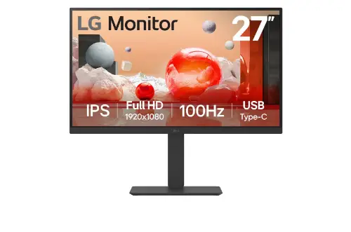 Picture of 68,6cm/27" (1920x1080) LG 27BA650-B 16:9 FHD IPS 5ms 100Hz HDMI DP USB-C Speaker Pivot Black