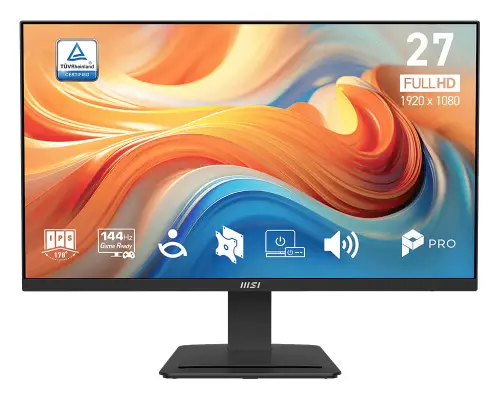 Picture of 68,6cm/27" (1920x1080) MSI PRO MP273DE E14A 16:9 FHD IPS 1ms 144Hz HDMI DisplayPort VGA VESA Speaker HDR Black