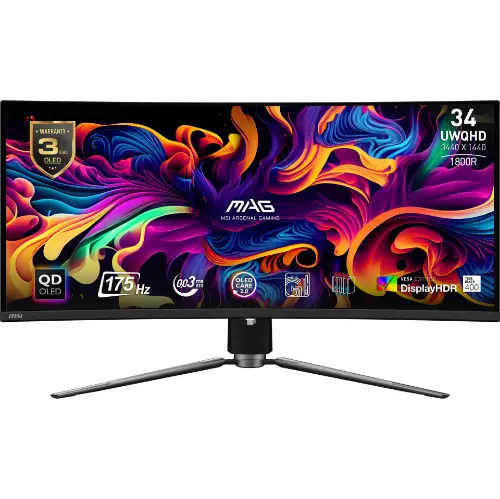 Picture of MSI Monitor MAG 341CQP QD-OLED QDOLED (9S6-3DD04T-001) (9S63DD04T001)