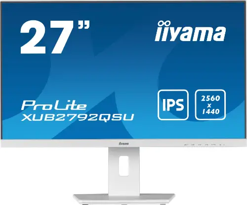 Picture of 68.5cm/27'' (2560x1440) Iiyama XUB2792QSU-W5 27W LCD Business WQHD 5ms HDMI DP 2x USB IPS Speaker QHD White