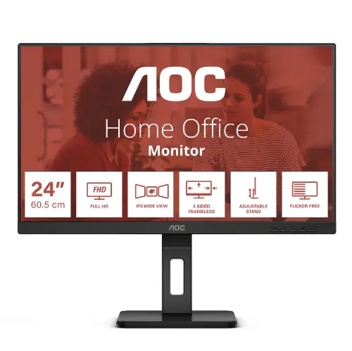 Picture of 60,5cm/ 24" AOC 24E3QAF Full HD IPS 4ms HDMI VGA DP LS Black