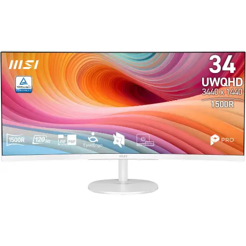 Picture of 86,4 cm (34") 3440 x 1440 Pixel MSI 9S6-3PB2CT-057 21:9 UltraWide Quad HD VA 4 ms 120 Hz DisplayPort HDMI DVI VESA Speaker