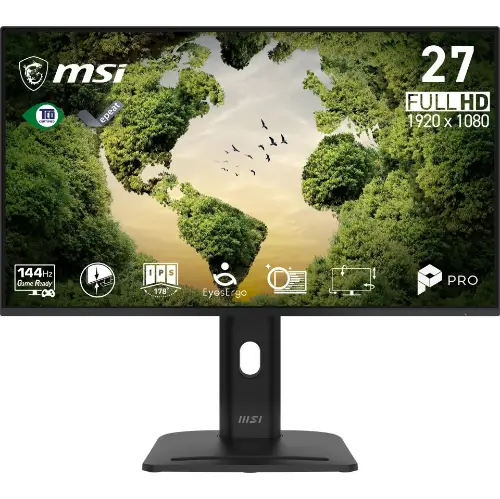 Picture of 68,6 cm (27") 1920 x 1080 Pixel MSI PRO MP275PGN E14 16:9 Full HD IPS 4 ms 144 Hz HDR DisplayPort HDMI Pivot Height VESA Speaker