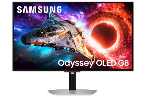 Picture of 81,3 cm (32") 3840 x 2160 Pixel SAMSUNG LS32HG800SUXEN 16:9 4K Ultra HD OLED 0,03 ms 240 Hz HDR DisplayPort HDMI USB-Hub Pivot Height VESA