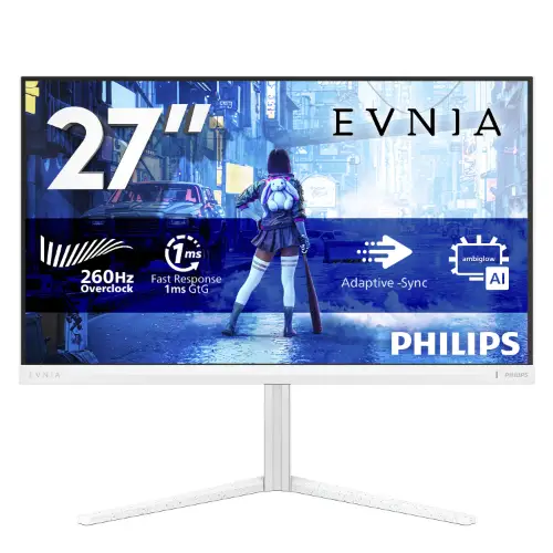 Picture of 68,6 cm (27") 1920 x 1080 Pixel Philips 27M2N5201P/00 16:9 Full HD Fast IPS 1 ms 260 Hz HDR DisplayPort HDMI Pivot Height VESA