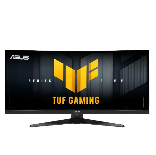 Picture of 86,4 cm (34") 3440 x 1440 Pixel ASUS 90LM0CP1-B01171 21:9 Wide Quad HD VA 1 ms 200 Hz HDR DisplayPort HDMI USB-Hub VESA Speaker