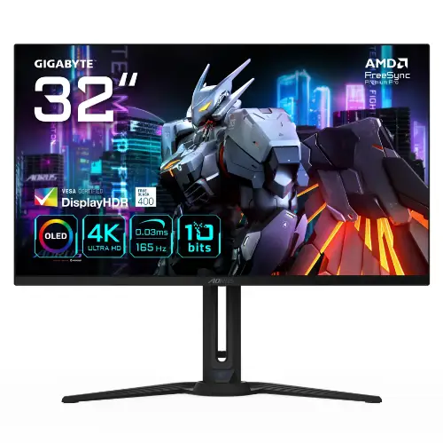 Picture of Gigabyte Aorus FO32U 80cm (31,5") 4K OLED Gaming Monitor 16:9 HDMI/DP/USB-C 165Hz 0,03ms