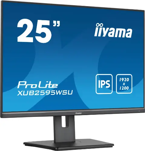 Picture of 63,36cm/25" (1920x1200) iiyama Prolite XUB2595WSU-B5 LED IPS 16:10 4ms VGA HDMI DP USB LS Pivot Black