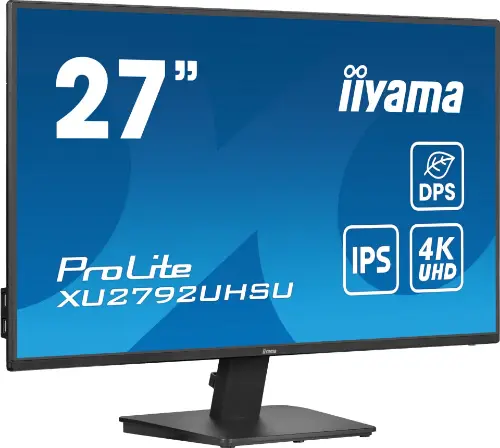 Picture of 68,5cm/27" (3840x2160) Iiyama ProLite XU2792UHSU-B6 16:9 4K UHD IPS 4ms 60Hz HDMI DP USB Speaker Black
