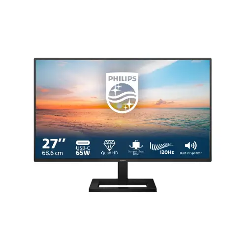 Picture of 68,6cm/27" (2560x1440) Philips 27E1N1600AE 16:9 QHD IPS 1ms 100Hz HDMI USB-C Speaker Black