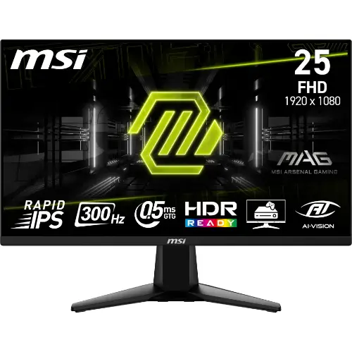 Picture of 62,2 cm (24.5") 1920 x 1080 Pixel MSI 9S6-3BC21M-021 16:9 Full HD Rapid IPS 0,5 ms 300 Hz HDR DisplayPort HDMI VESA