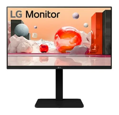 Picture of 61cm/24" (1920x1080) LG 24BA450-B 16:9 FHD IPS 5ms 100Hz HDMI DP VGA Speaker Pivot Black
