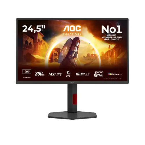 Picture of 62,2cm (24,5") Q25G4SR 16:09 2xHDMI+DP black/red
