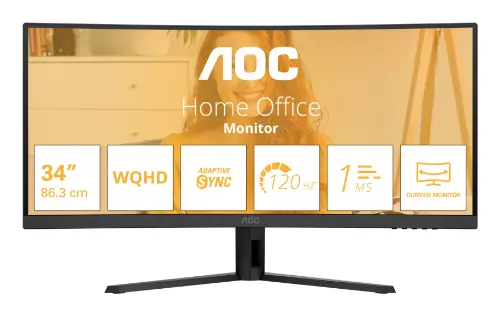 Picture of AOC 86,3cm (34") CU34B3E 21:09 HDMI+DP Curved black