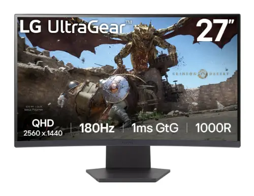 Picture of 27GS60QC-B Monitor 27 QHD VA Curved 1ms 180Hz