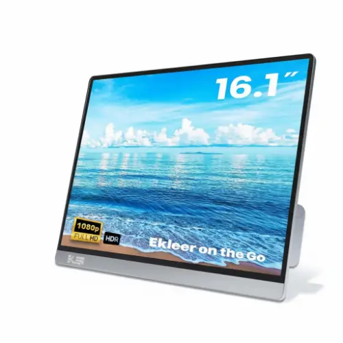 Picture of EKLEER 16" Portable LCD Display USB Type-C ink. Travel Pouch
