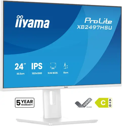 Picture of iiyama ProLite XB2497HSU-W1 Monitor 60,5 cm (24") weiß
