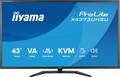 Picture of iiyama ProLite X4373UHSU-B2 Monitor 108 cm (43") mattschwarz