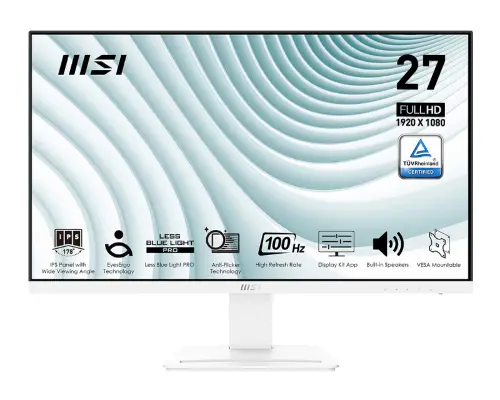 Picture of MSI MP273AWDE Business Monitor - FHD IPS Panel, 100Hz, White