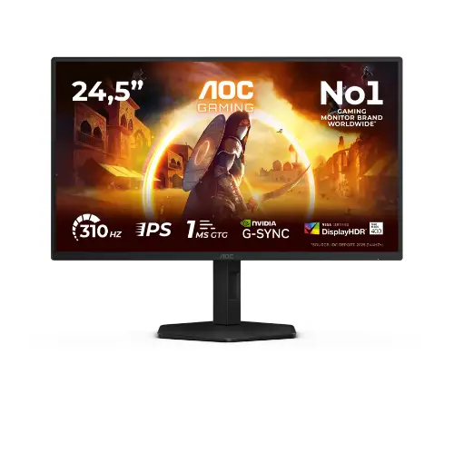 Picture of 62,2cm/24.5" (1920x1080) AOC Gaming 25G4SXU 16:9 Fast IPS 0,3ms 310Hz HDMI DisplayPort USB VESA Pivot Black