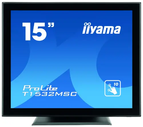 Picture of 38,0cm/15" (1024x768) iiyama ProLite T1532MSC-B5AG 4:3 TN 8ms HDMI DisplayPort VGA VESA Speaker Touch Black