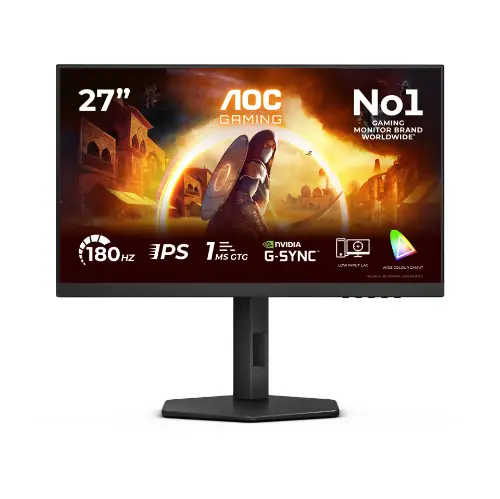 Picture of 68,6cm/27" (1920x1080) AOC 27G4X Gaming IPS 180Hz IPS 0,5ms 2xHDMI DP LS HDR 10 Black