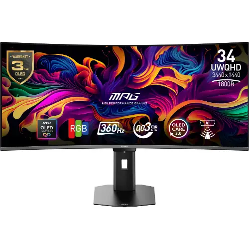 Picture of MSI MPG 341CQRDE QD-OLED X36 Gaming Monitor - 360Hz, 0,03ms GtG