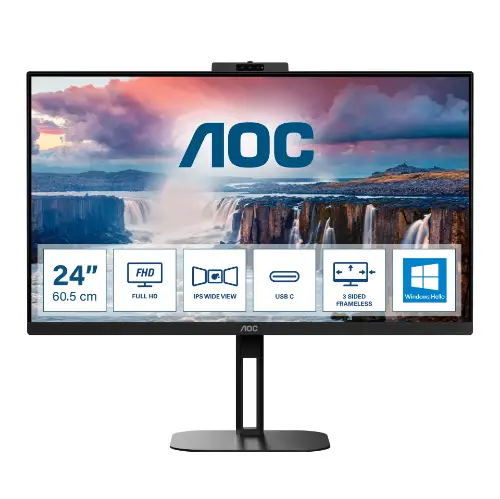 Picture of AOC 24V5CW/BK 60.45cm 23.8Zoll monitor HDMI DP USB