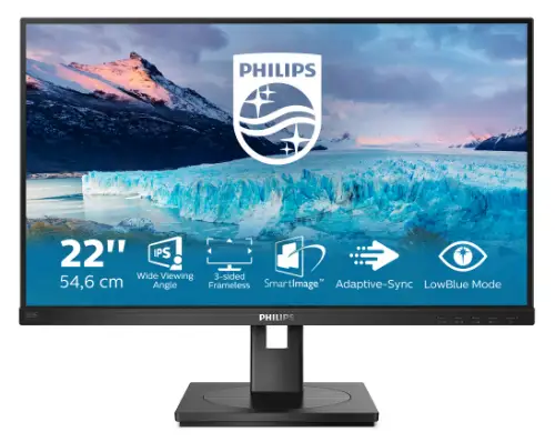 Picture of Philips S Line 222S1AE/00 - 54.6 cm (21.5 Zoll) - 1920 x 1080 Pixel - Full HD - LCD - 4 ms - Schwarz