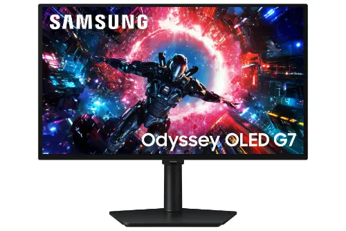 Picture of 68,6 cm (27") 3840 x 2160 Pixel SAMSUNG LS27HG702SUXEN 16:9 4K Ultra HD OLED 0,03 ms 165 Hz HDR DisplayPort HDMI Pivot Height VESA