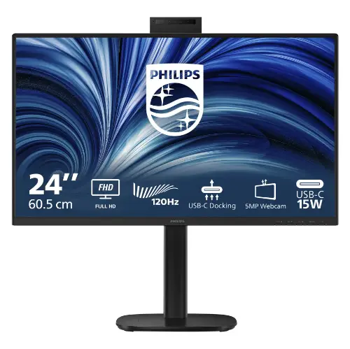 Picture of 60,5 cm (23.8") 1920 x 1080 Pixel Philips 24B2U3301H/00 16:9 Full HD IPS 4 ms 120 Hz DisplayPort HDMI USB-Hub Pivot Height VESA Speaker
