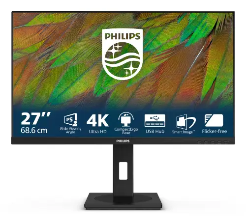 Picture of 68,6cm/27" (3840x2160) Philips 27B1N3800 16:9 4K UHD IPS 4ms 60Hz 2xHDMI DP USB Speaker Pivot Black