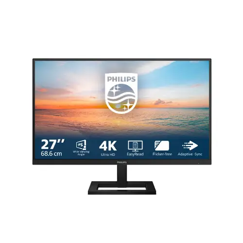 Picture of 68,6cm/27" (3840x2160) Philips 27E1N1900AE 16:9 4K UHD IPS HDR10 4ms 60Hz 2xHDMI USB-C Speaker Black