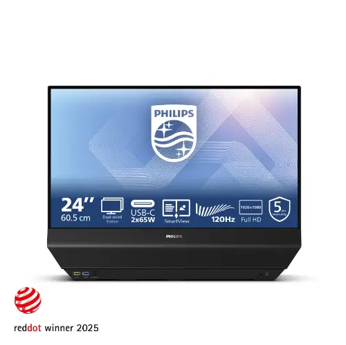 Picture of 60,5 cm (23.8") 1920 x 1080 Pixel Philips 24B2D5300/00 16:9 Full HD IPS 4 ms 120 Hz HDMI USB-Hub VESA Speaker